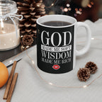 God Made Me Soft. Wisdom Made Me Rich – Black Ceramic Mug (11oz & 15oz)