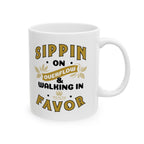 Sippin’ on Overflow & Walking in Favor - Abundance Mug (11oz, 15oz)