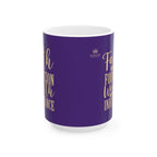 Faith Is My Foundation. Wealth Is My Inheritance – Royal Purple & Gold Ceramic Mug (11oz & 15oz)