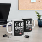 God Made Me Soft. Wisdom Made Me Rich – Black Ceramic Mug (11oz & 15oz)