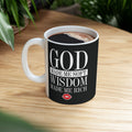 God Made Me Soft. Wisdom Made Me Rich – Black Ceramic Mug (11oz & 15oz)