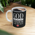 God Made Me Soft. Wisdom Made Me Rich – Black Ceramic Mug (11oz & 15oz)